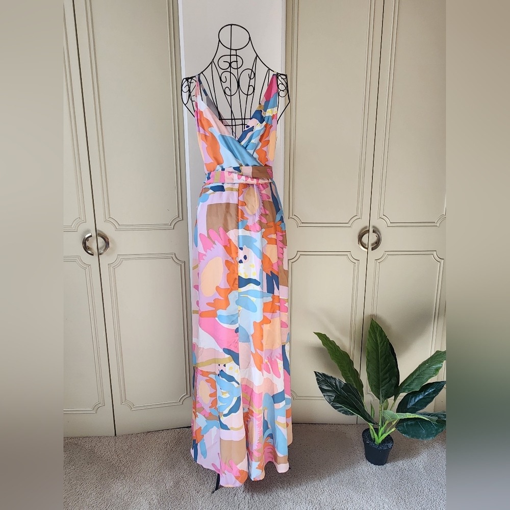 AQUA Exclusive To Bloomingdales Colorful Floral Wrap Dress - Picture 9 of 16